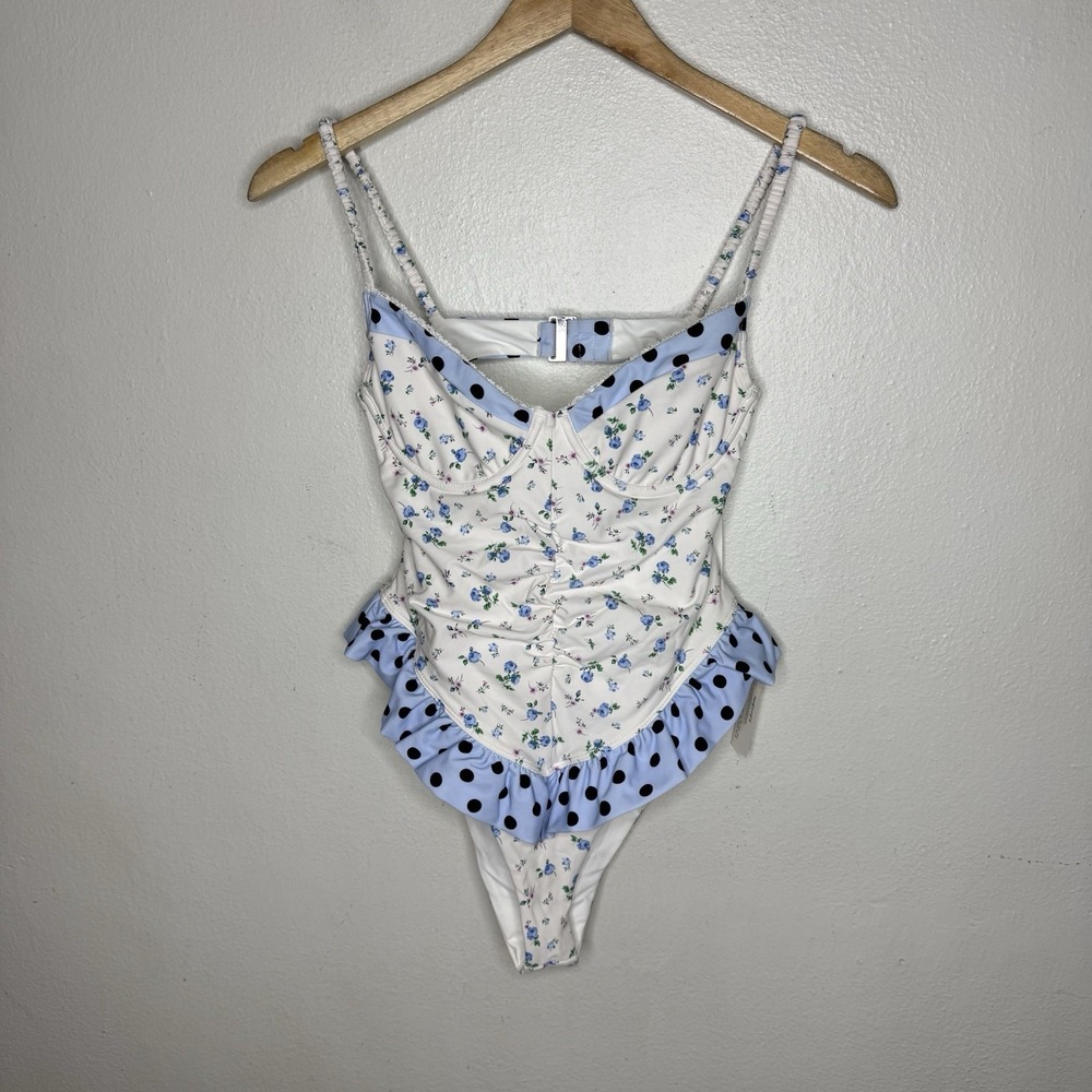 New Free People For Love And Lemons Mina One Piece Swimsuit Floral Women's Small